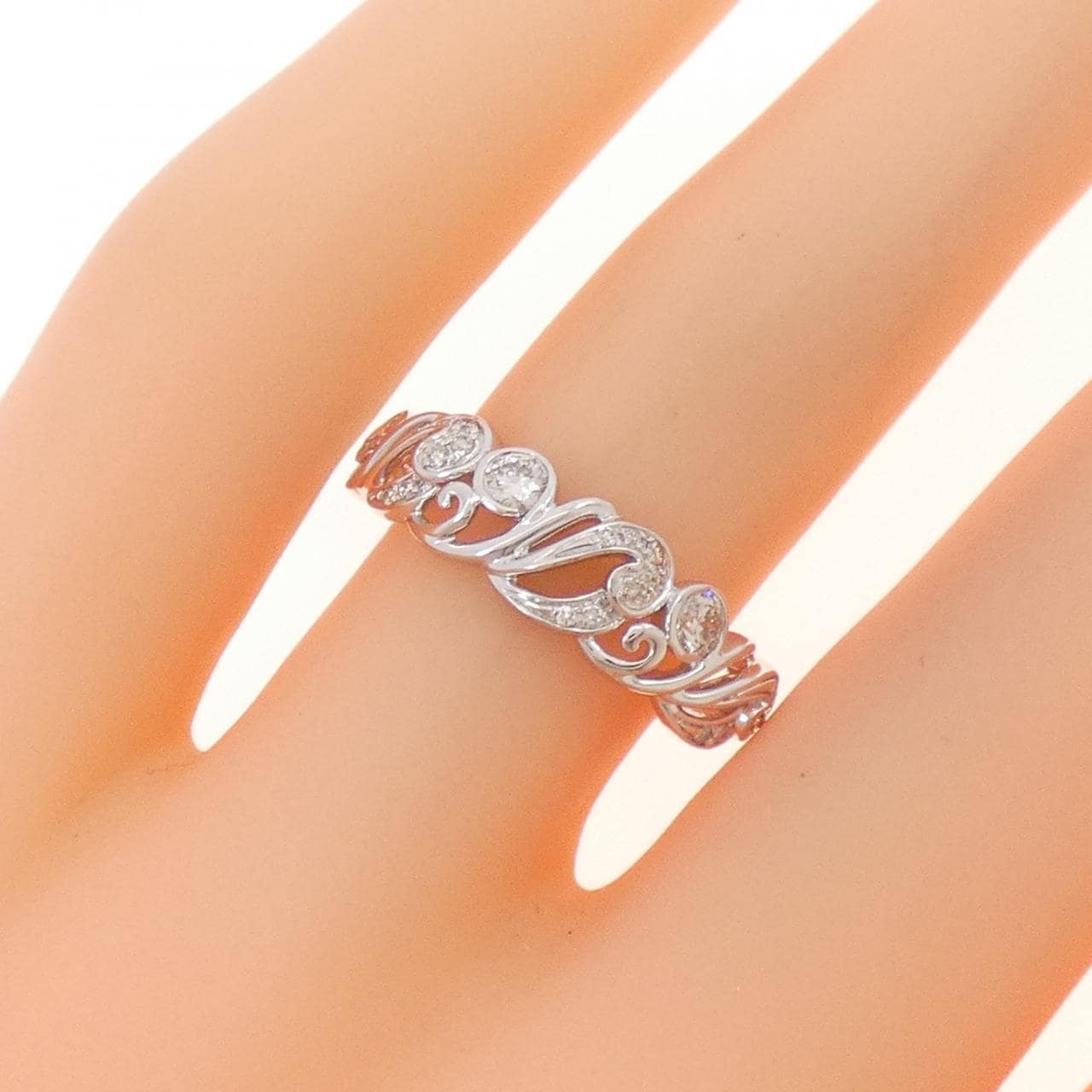 K18WG ダイヤモンド リング 0.27CT