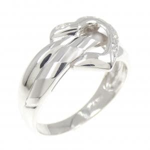 K14WG ハート ダイヤモンド リング