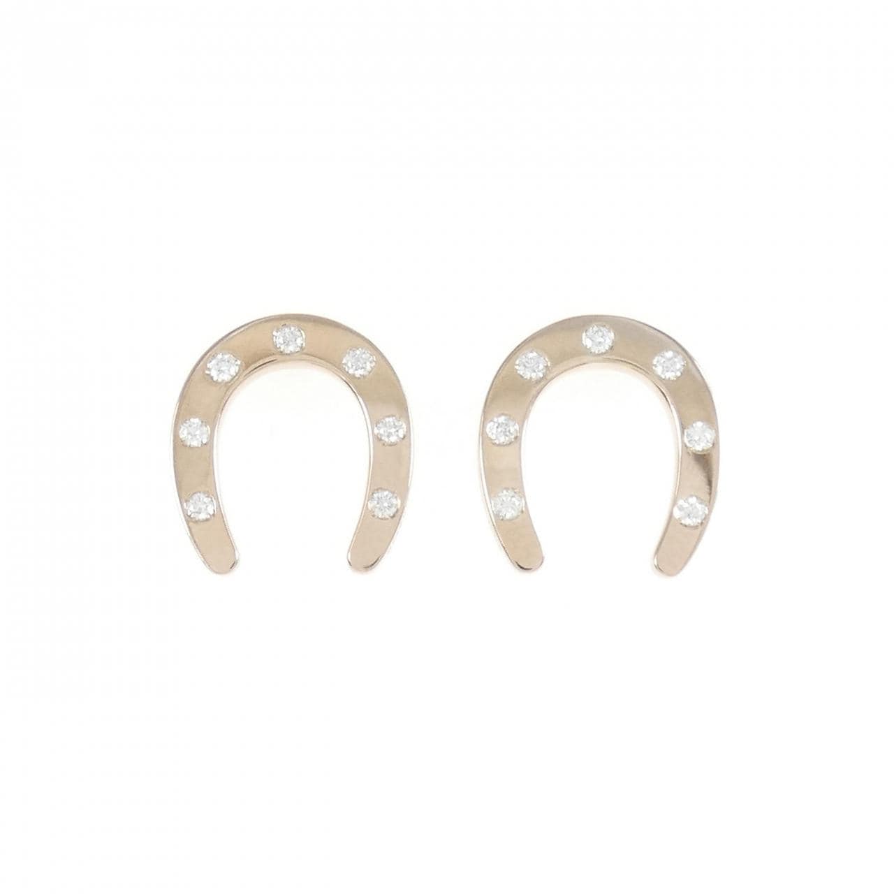 TASAKI Horseshoe Diamond Earrings 0.12CT