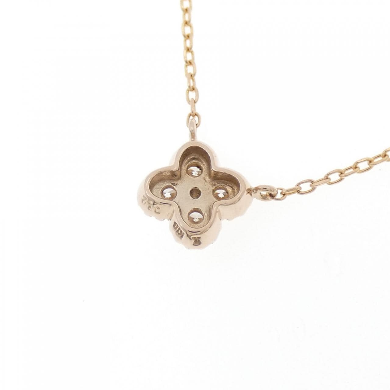ヴァンドーム フラワー ダイヤモンド ネックレス 0.12CT