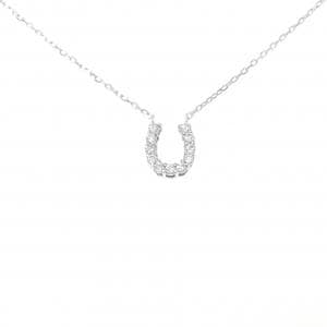 K18WG ホースシュー ダイヤモンド ネックレス 0.07CT