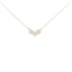 K18PG/K18YG ハート ダイヤモンド ネックレス 0.10CT