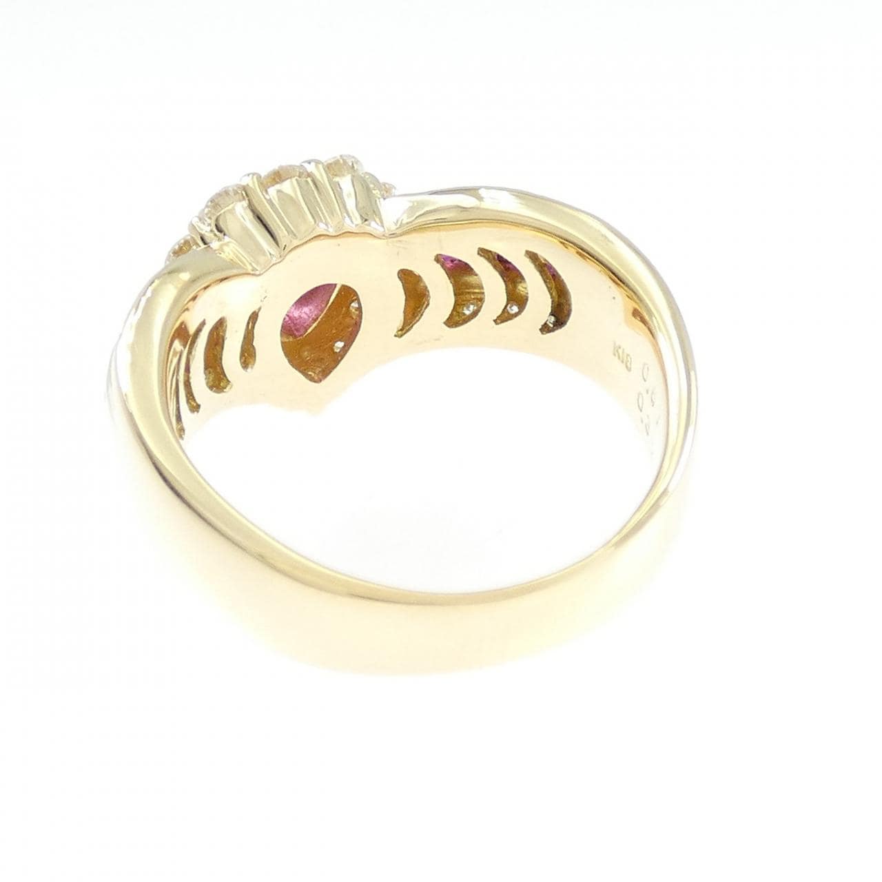 K18YG ルビー リング 0.99CT