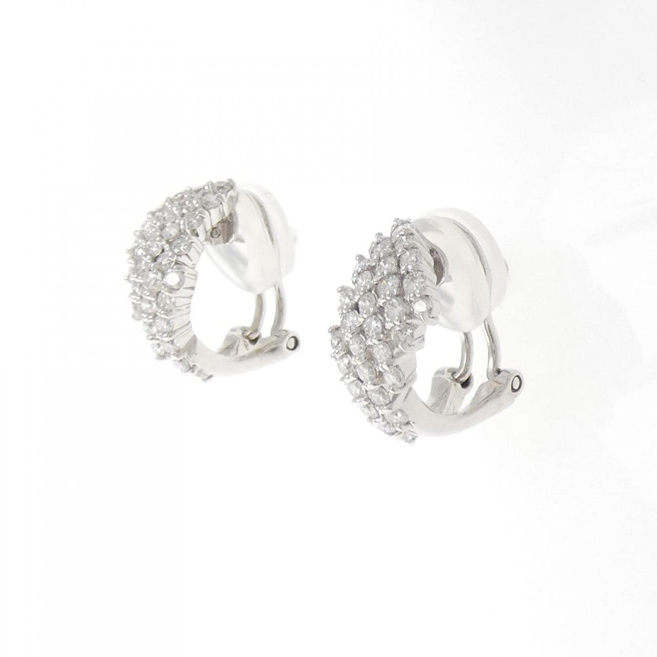 K18WG ダイヤモンド ピアス/イヤリング 1.00CT