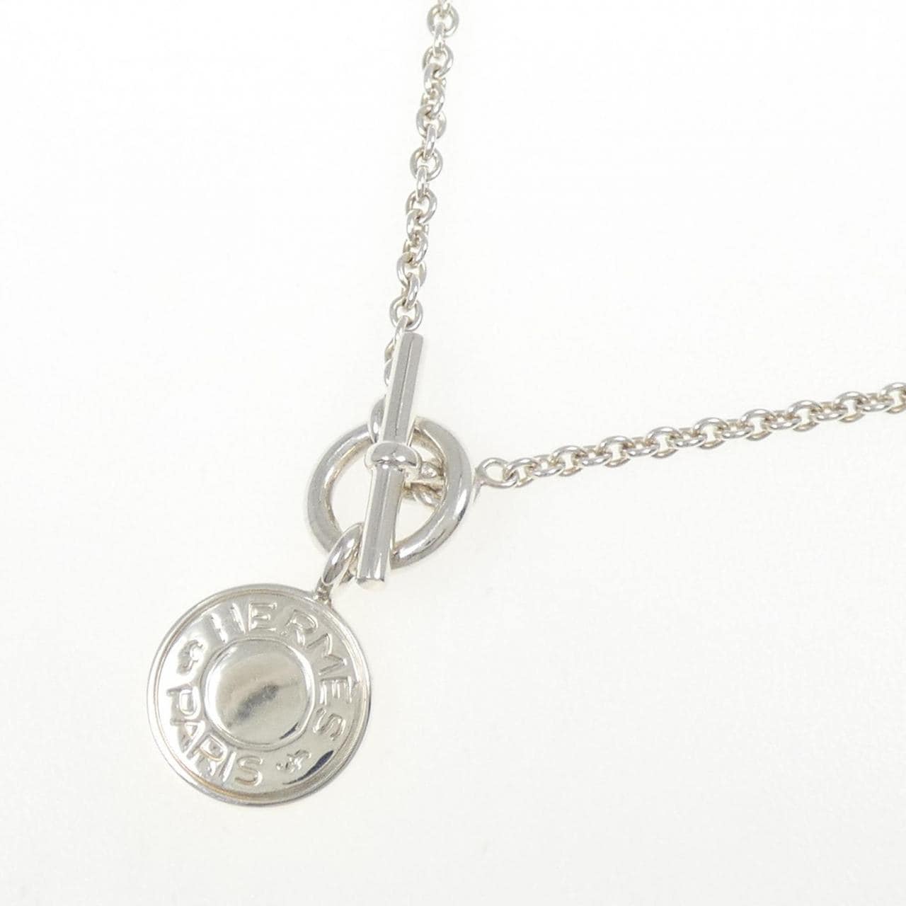 HERMES amulettes H 五彩纸屑项链
