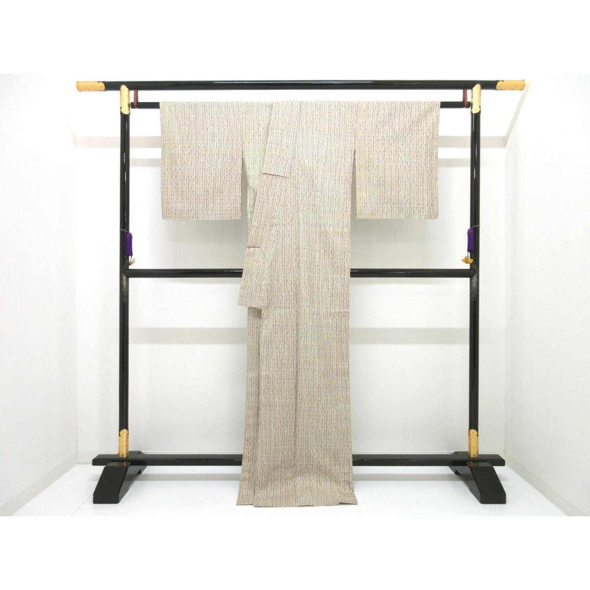 【未使用品】単衣　紬織　絞り加工