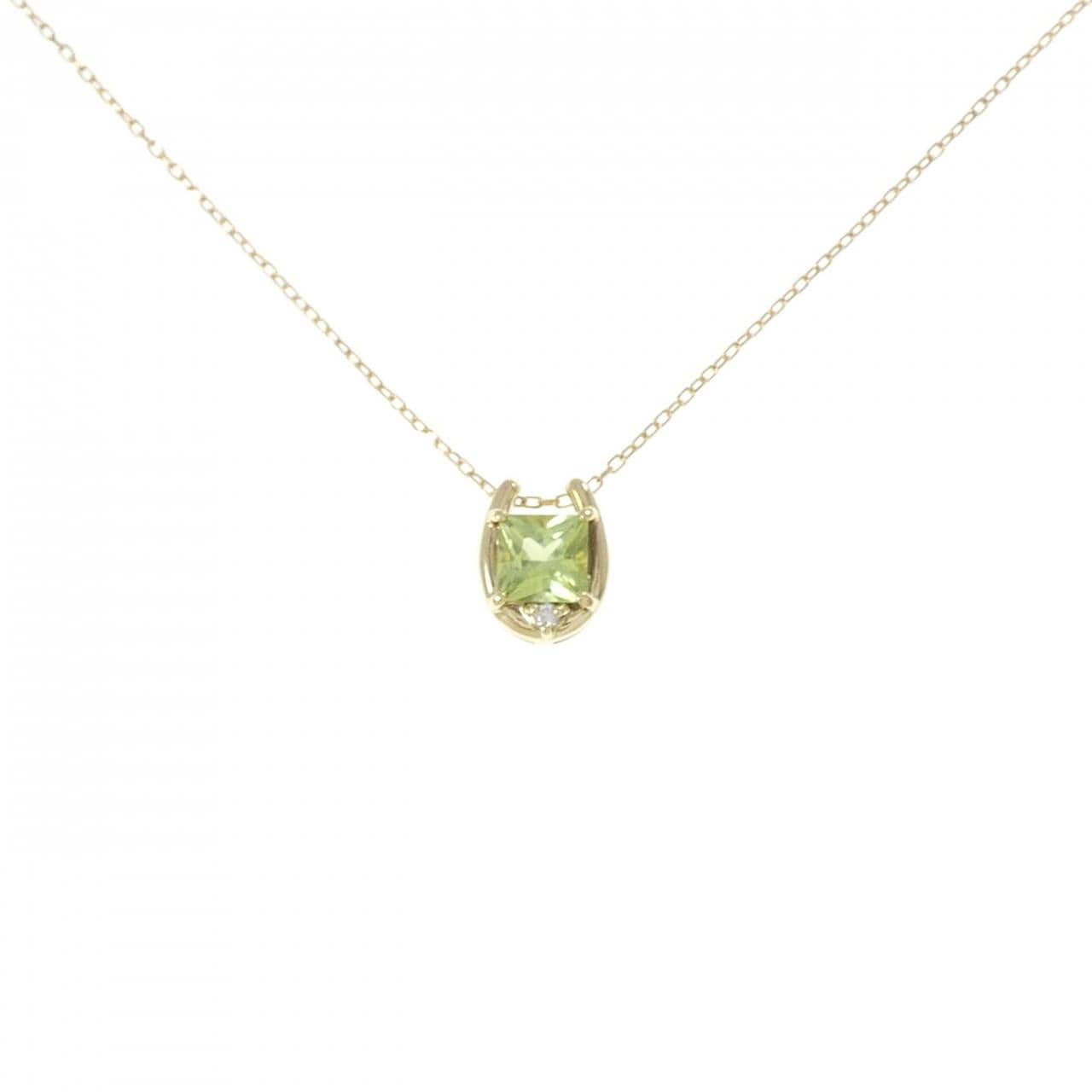 K18YG ペリドット ネックレス