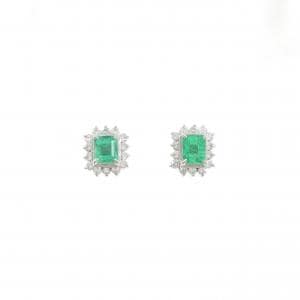 PT900 エメラルド ピアス 0.81CT