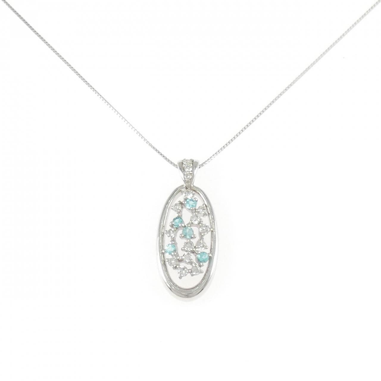 K18WG トルマリン ネックレス 0.22CT