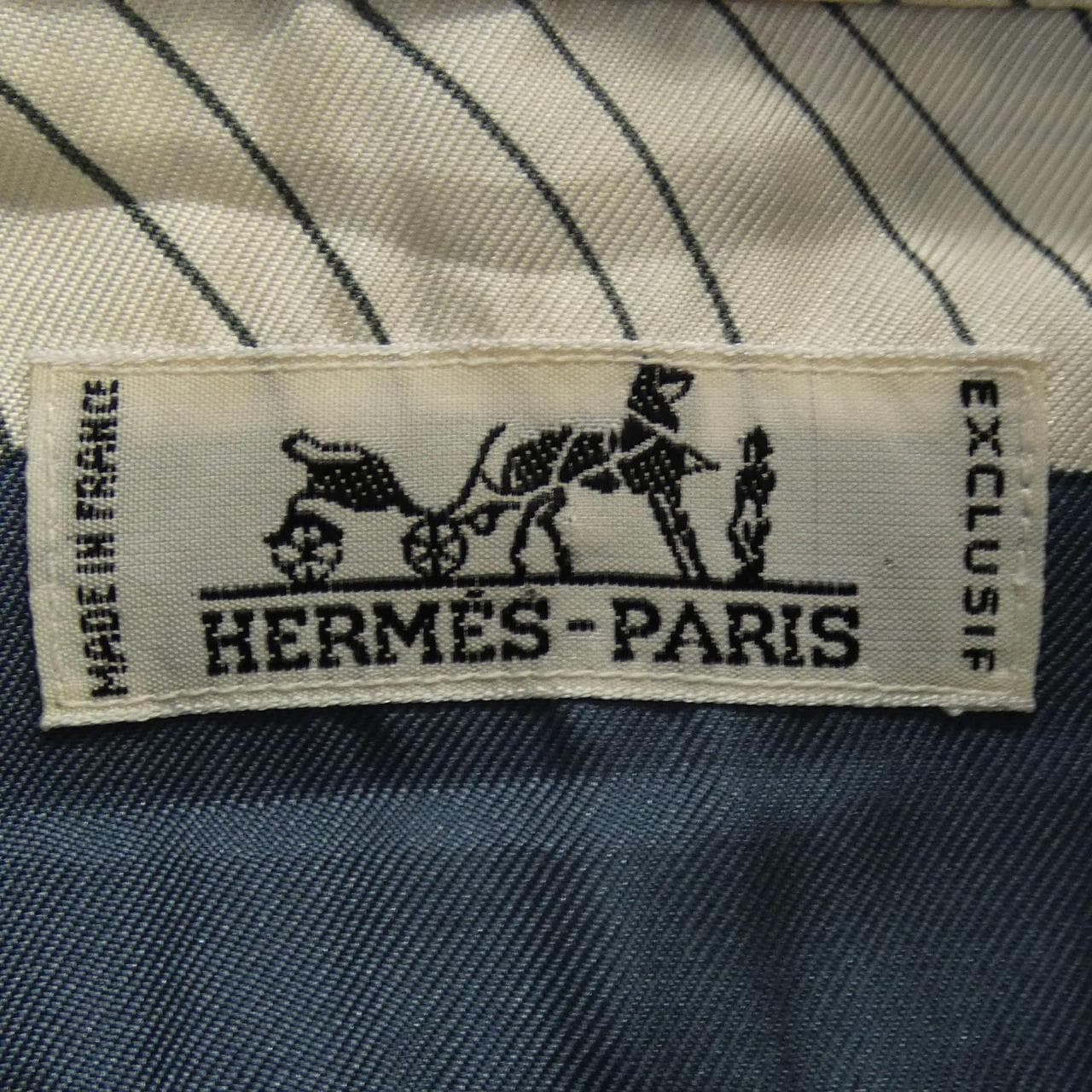 【ヴィンテージ】エルメス HERMES ETENDARDS ET BONNIERES ツイルレーヌ. S／Sシャツ