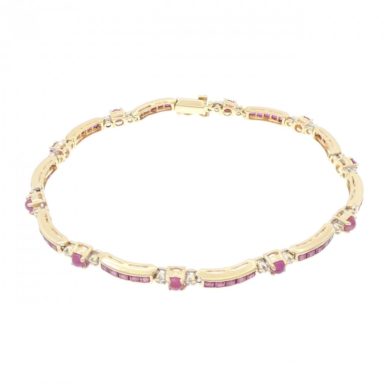 750YG ruby bracelet