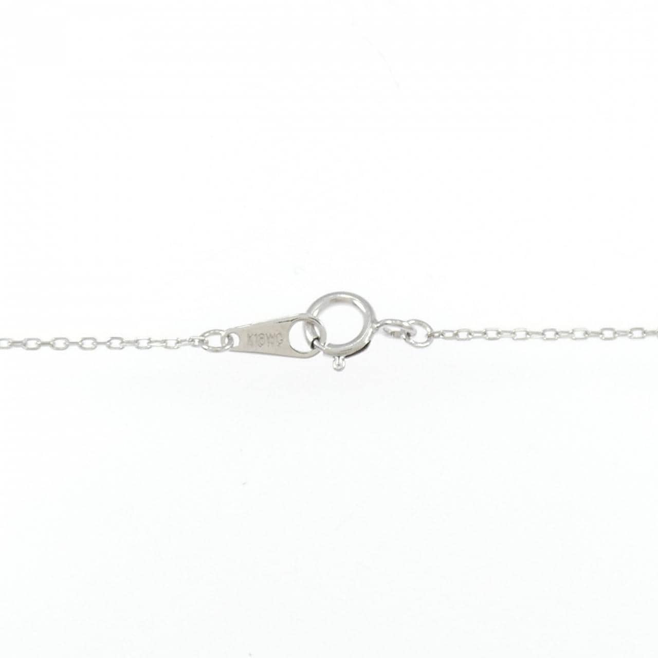 K18WG ソリティア ダイヤモンド ネックレス 0.15CT