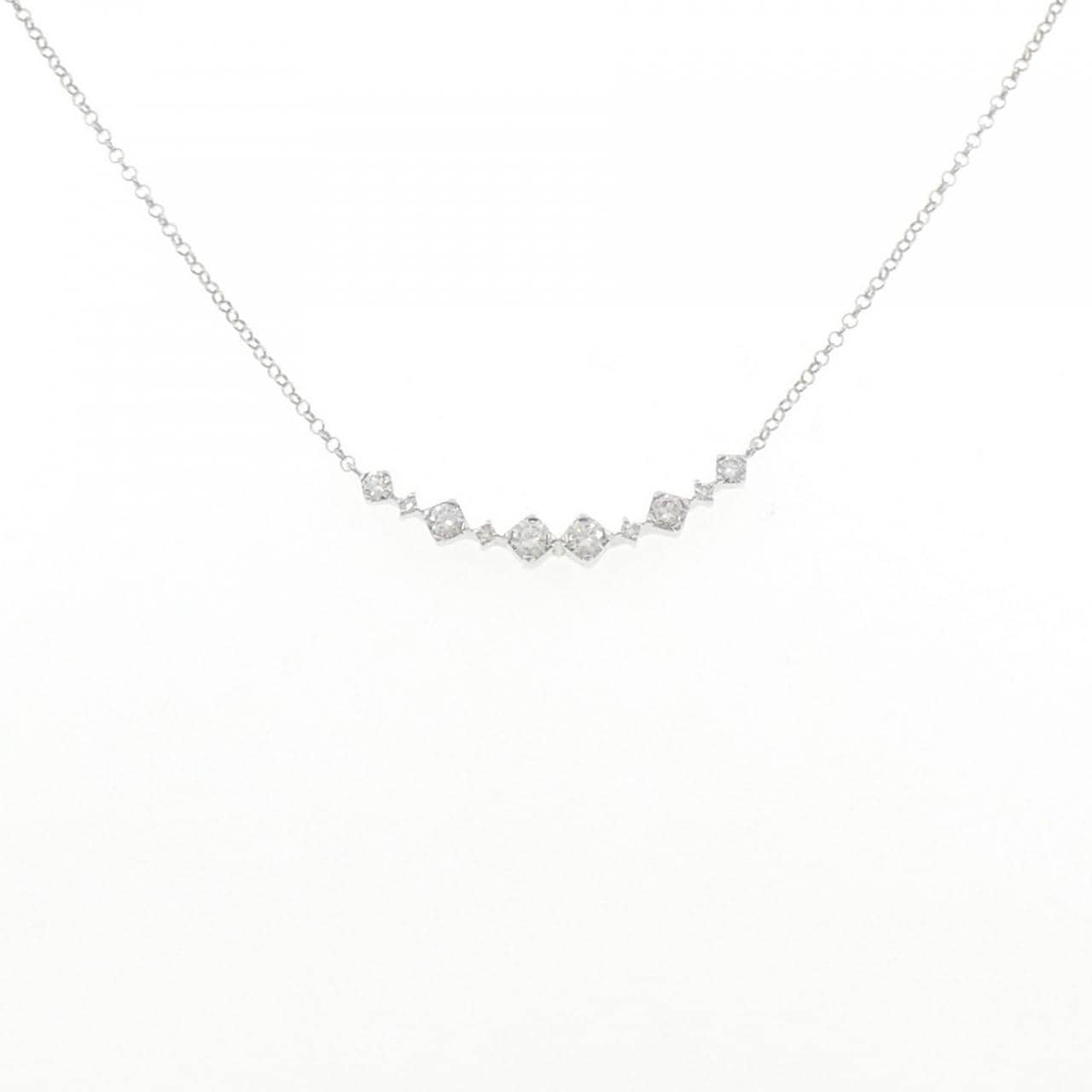 K18WG ダイヤモンド ネックレス 0.51CT