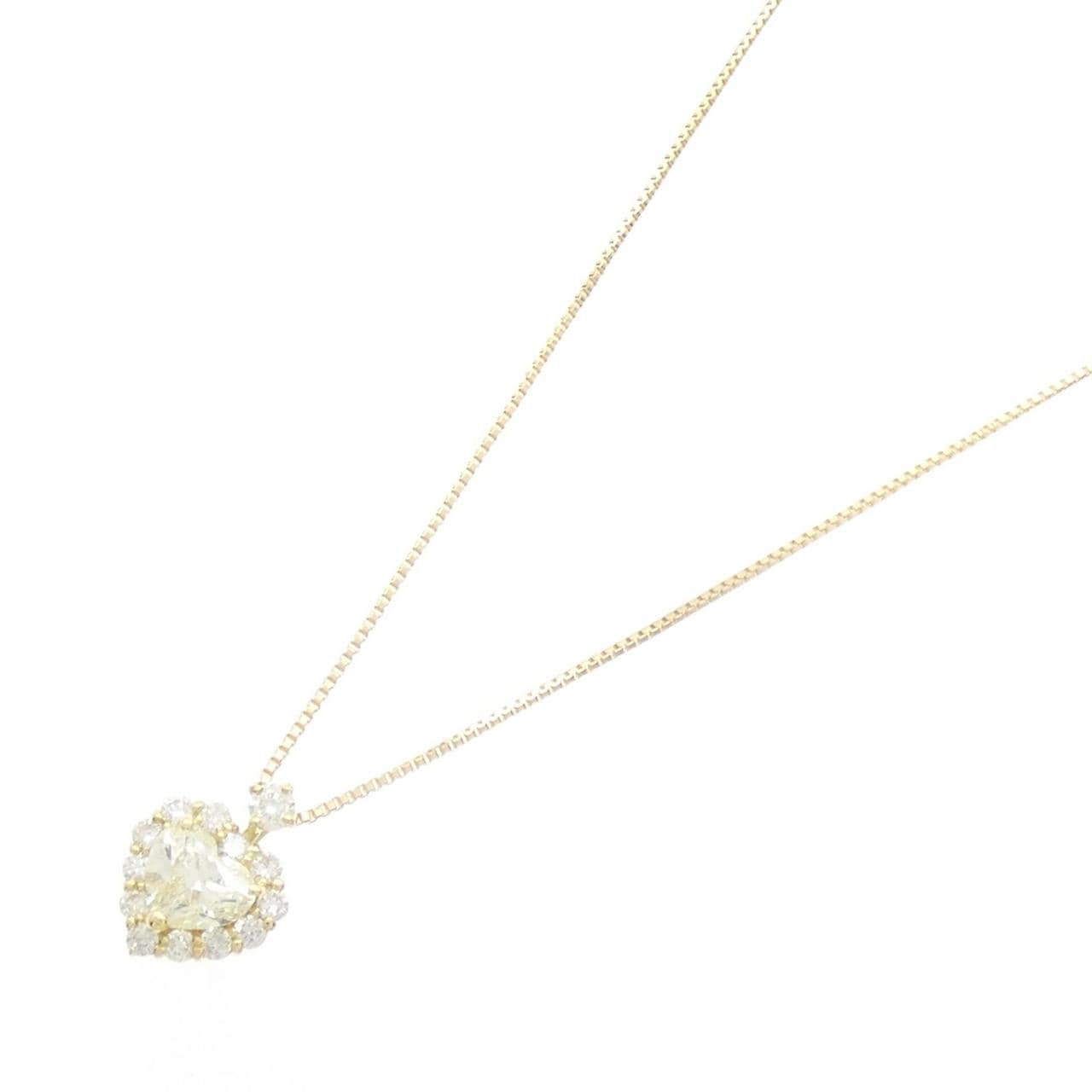 【新品】K18YG ハート ダイヤモンド ネックレス 0.36CT