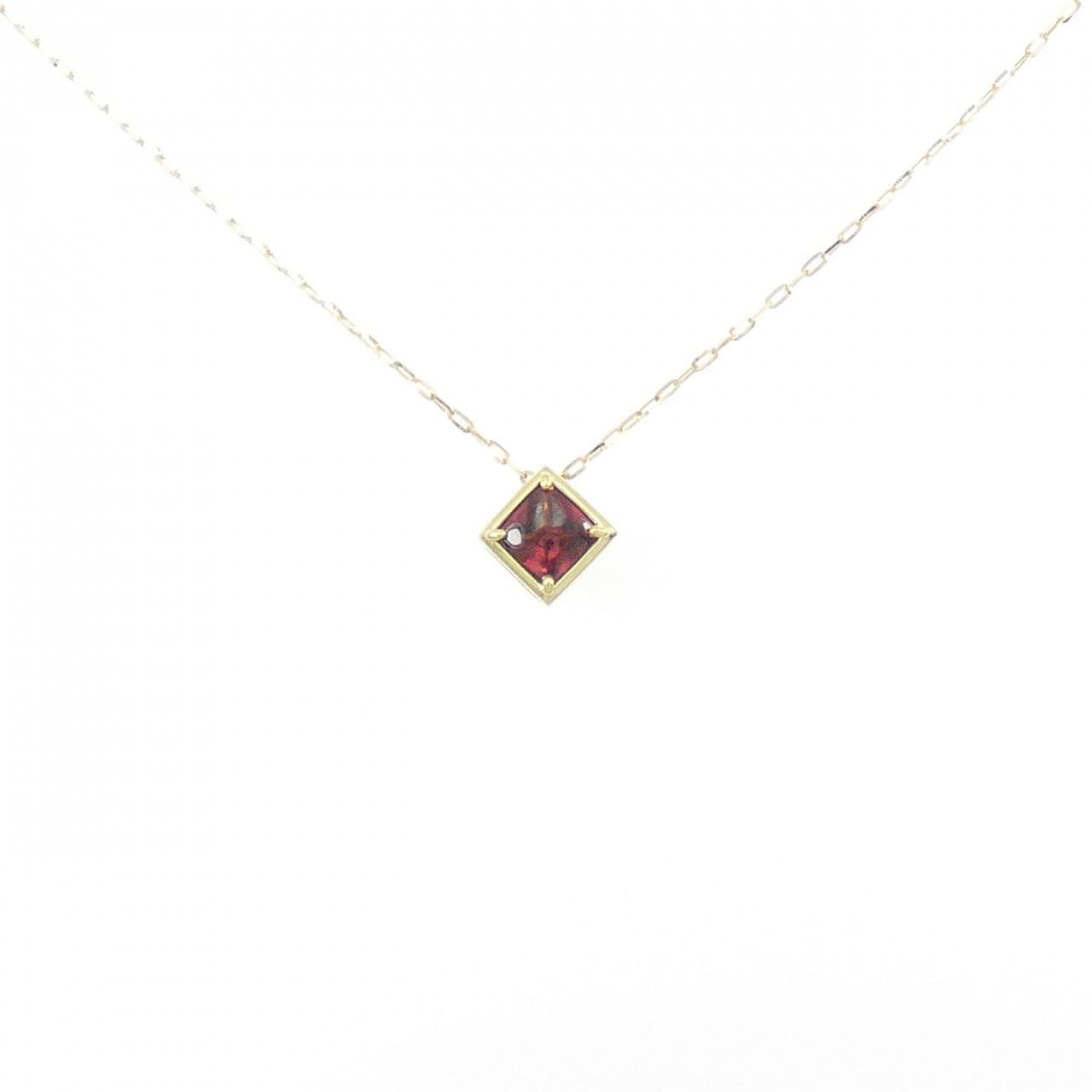 K18YG ガーネット ネックレス