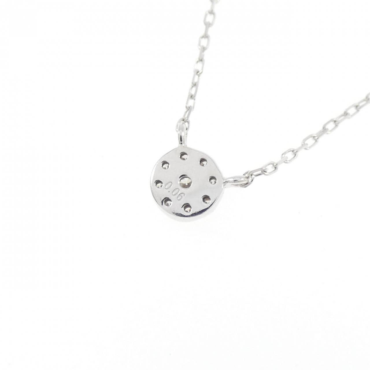 K18WG ダイヤモンド ネックレス 0.06CT