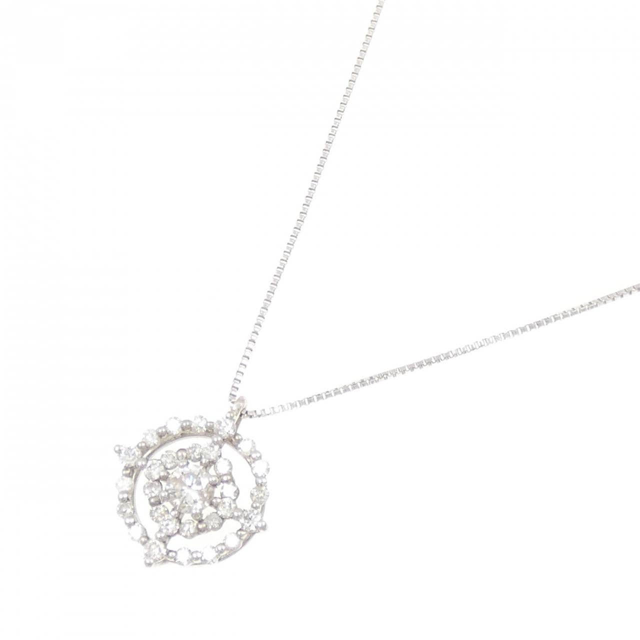 K18WG ダイヤモンド ネックレス 0.35CT
