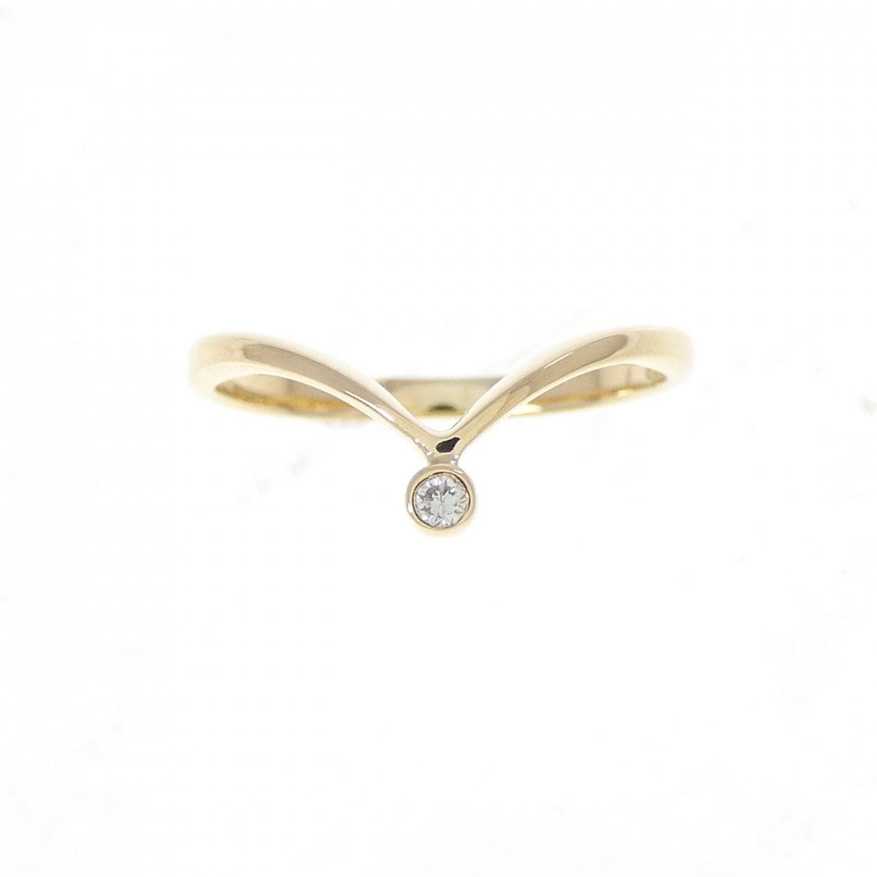 K18YG ダイヤモンド ピンキーリング