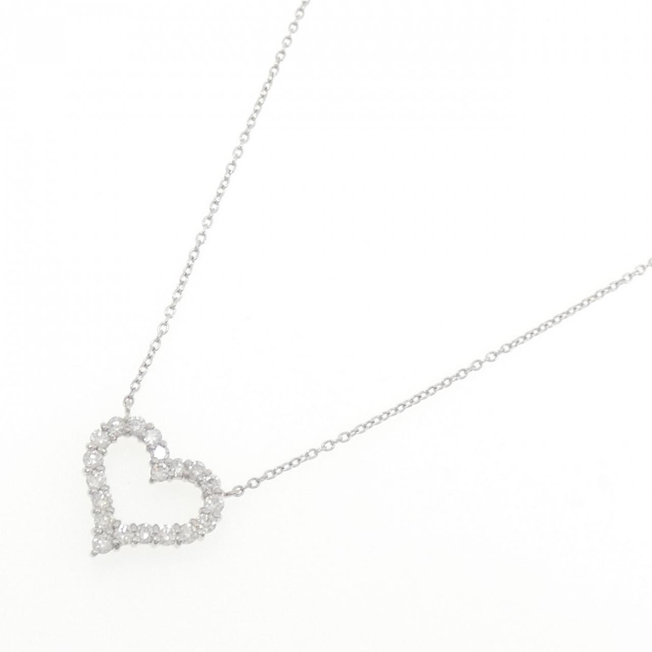 PT900/PT850 ハート ダイヤモンド ネックレス 1.00CT