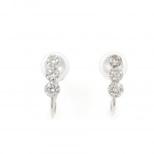 K18WG ダイヤモンド イヤリング 0.28CT