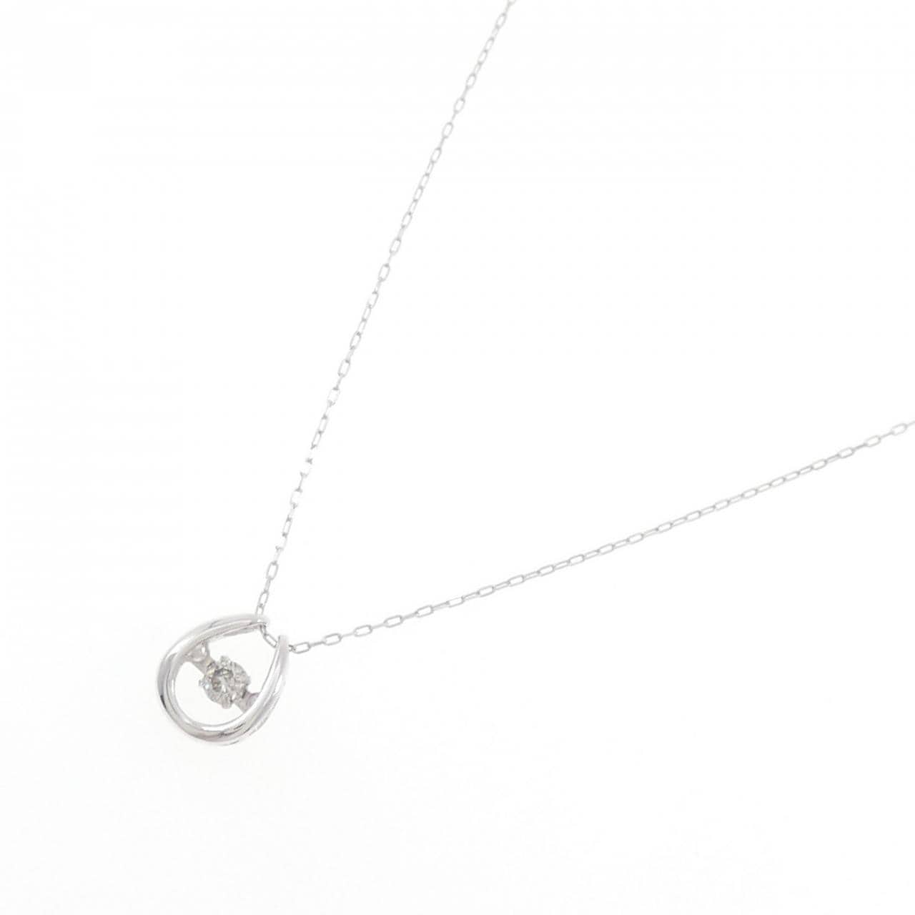 K18WG ダイヤモンド ネックレス 0.08CT