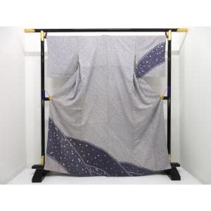 訪問着　総絞り　刺繍加工　身幅Ｌ寸