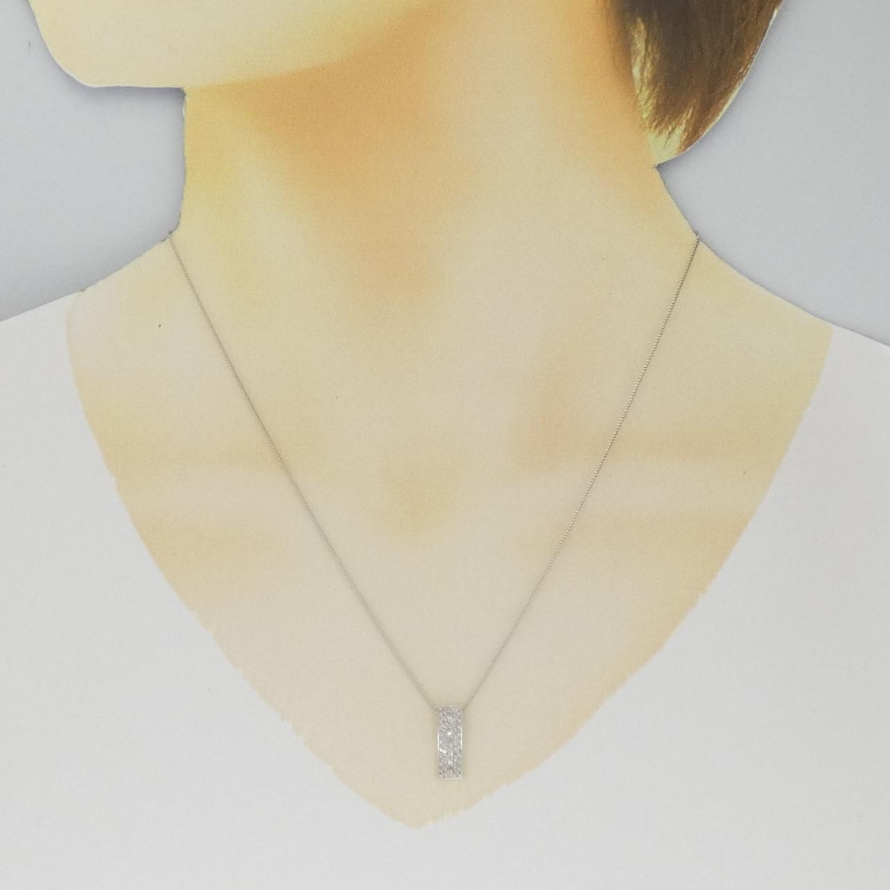 K14WG/K10WG ダイヤモンド ネックレス 0.20CT