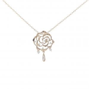 K18PG ローズ ダイヤモンド ネックレス 0.15CT