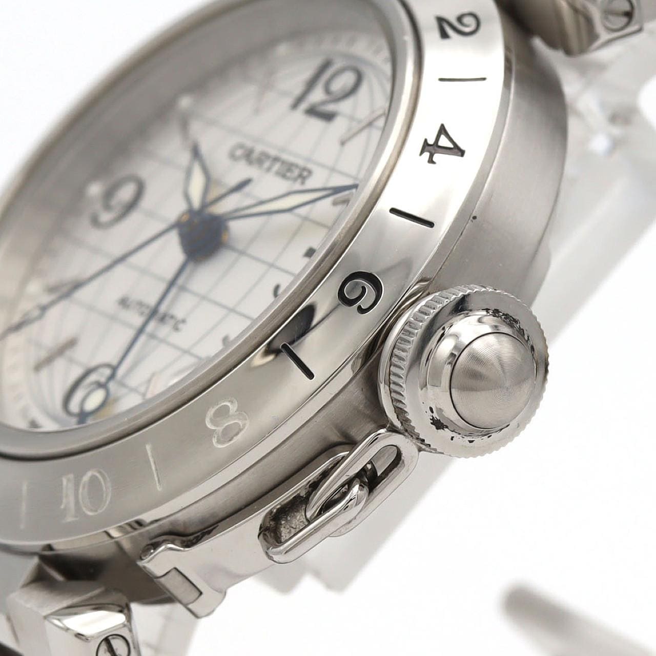 カルティエ パシャC GMT W31078M7 SS 自動巻