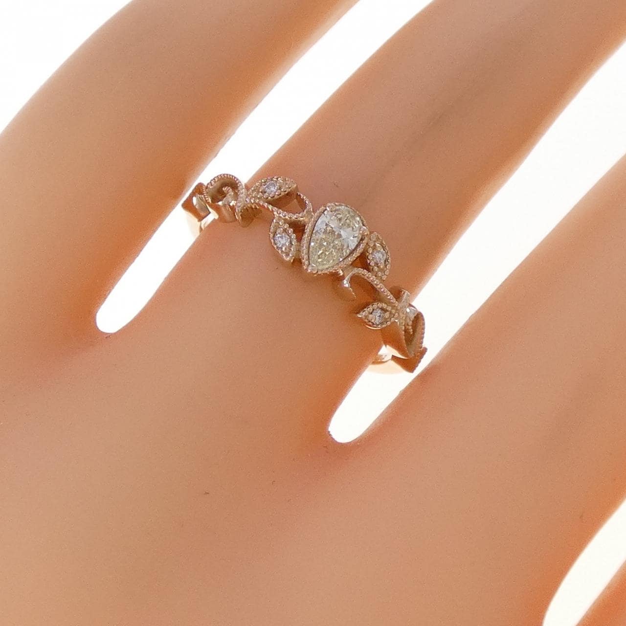 K18PG ダイヤモンド リング 0.179CT