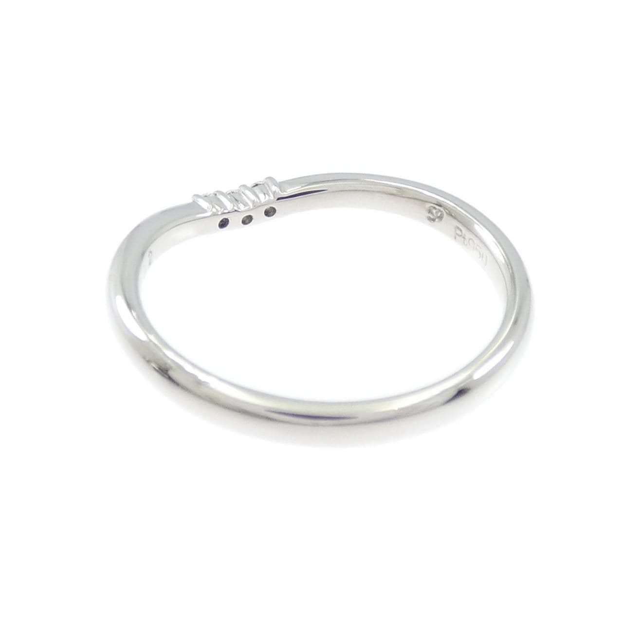 PT950 スリーストーン ダイヤモンド リング 0.02CT