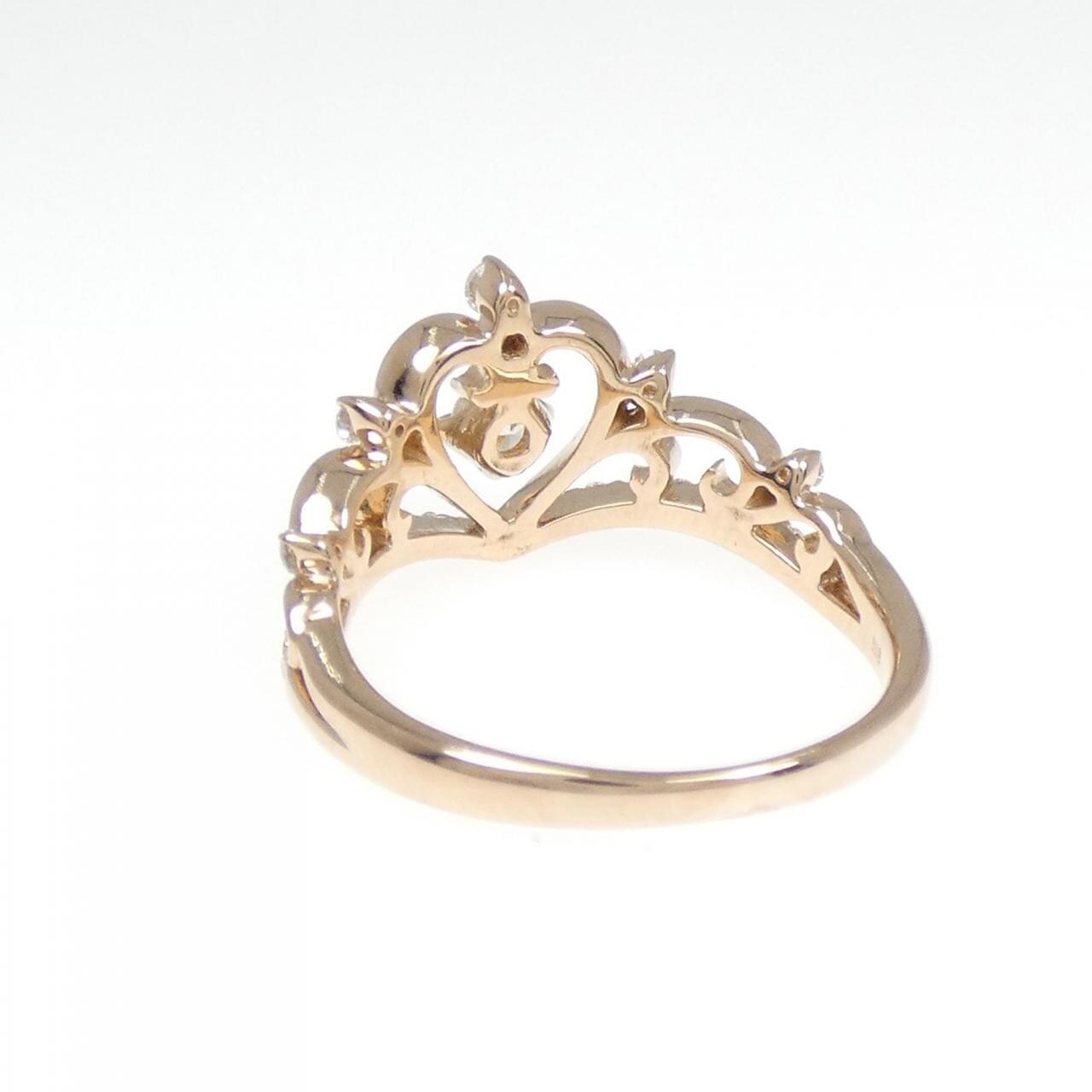 K18PG ハート ダイヤモンド リング 0.30CT