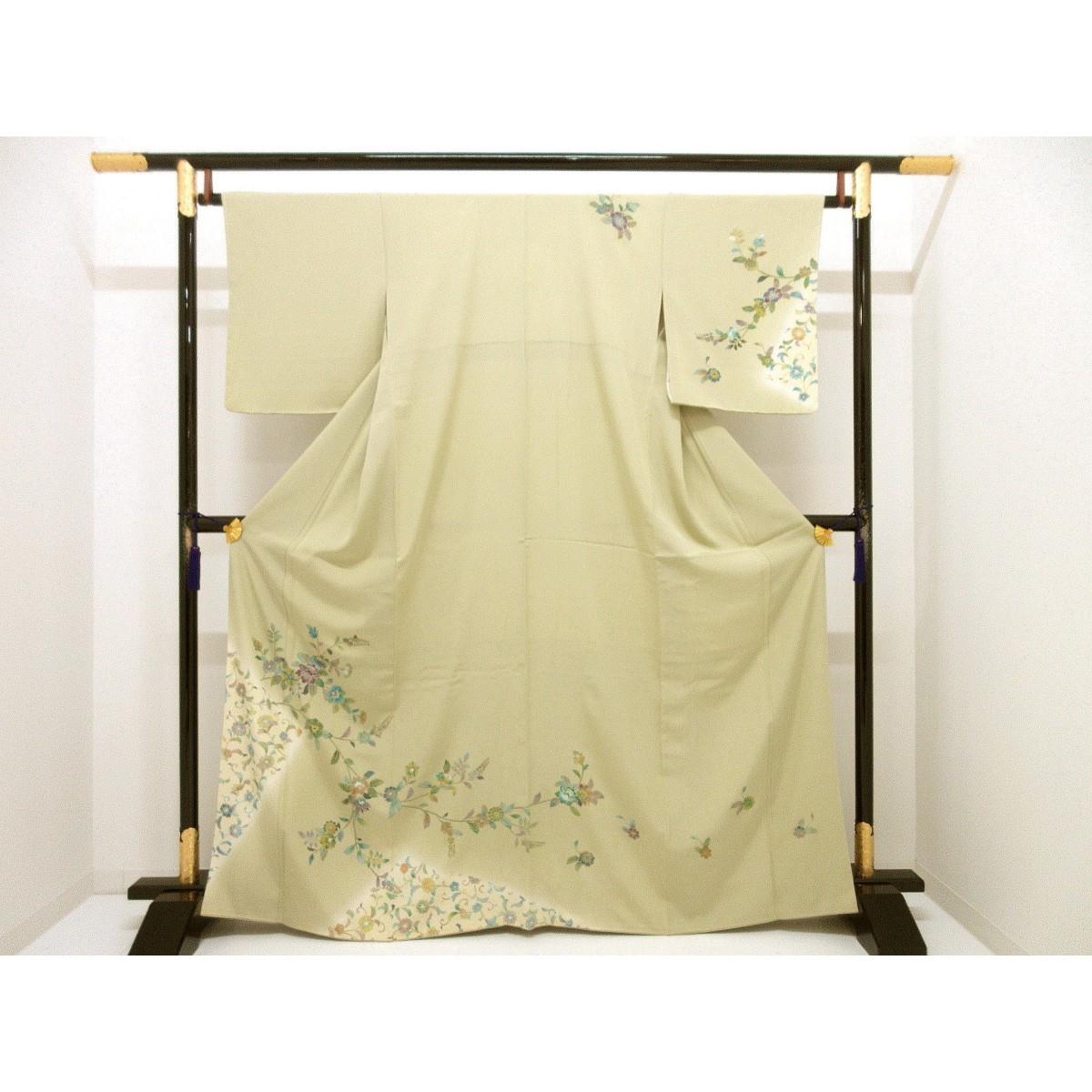 【未使用品】訪問着　友禅金彩加工　ボカシ染