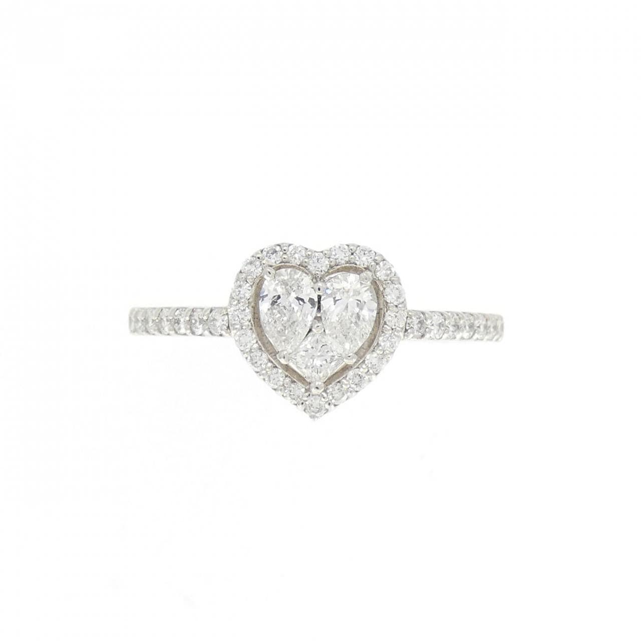 【新品】PT ハート ダイヤモンド リング 0.50CT