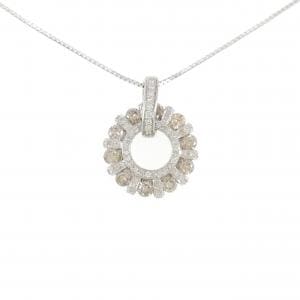 K18WG ダイヤモンド ネックレス 2.00CT