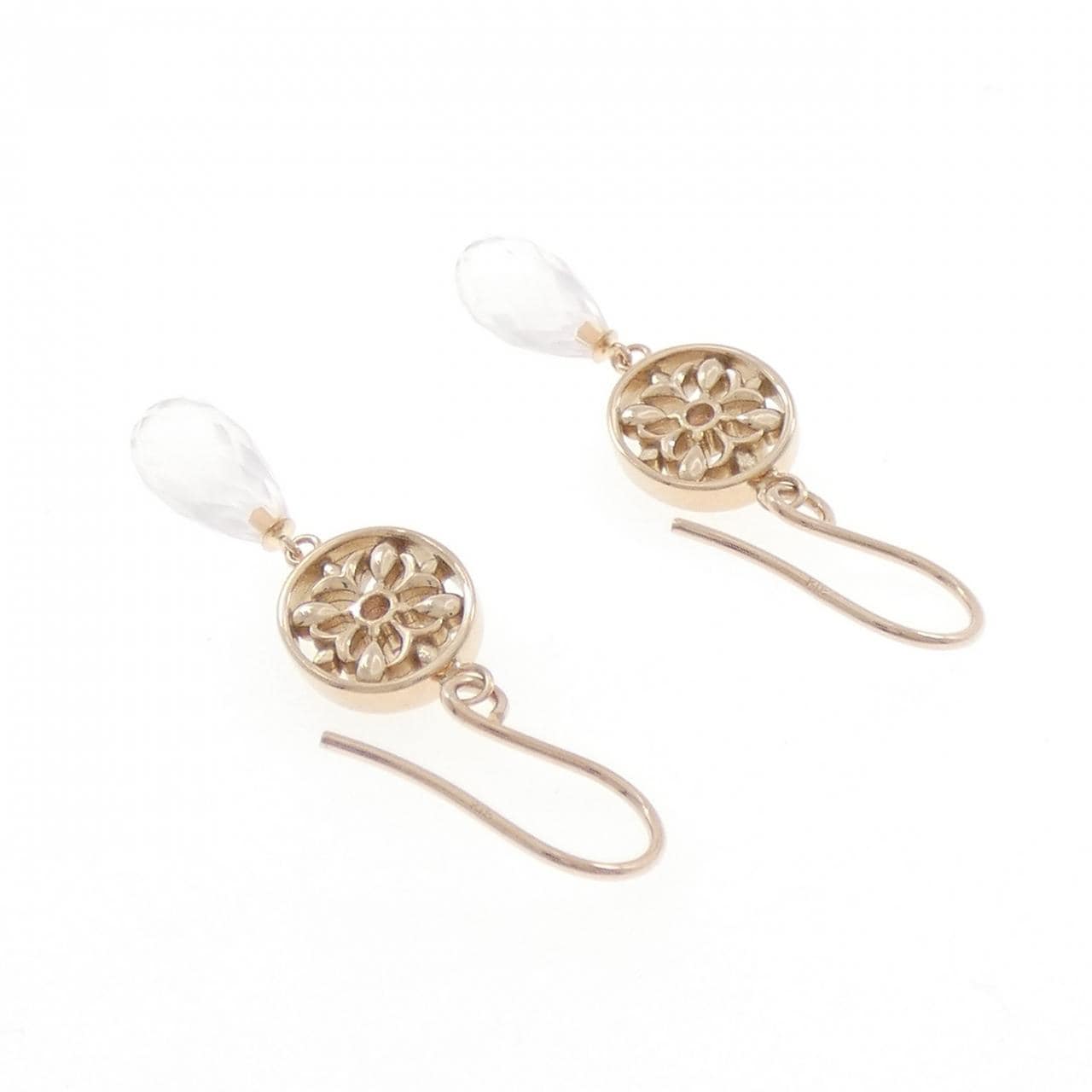 K18PG碧玺玺耳环