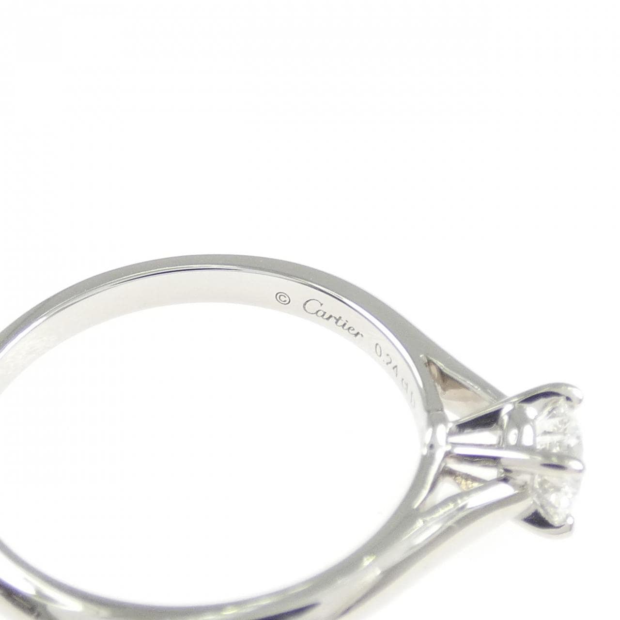カルティエ 1895 ソリテール リング 0.24CT E VVS2 3EXT