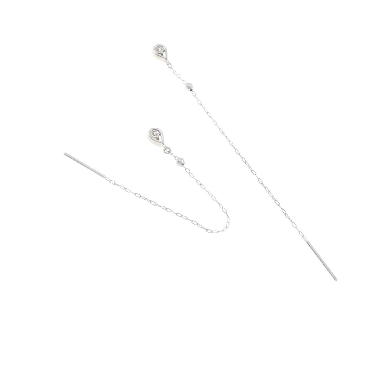 K18WG ダイヤモンド ピアス 0.05CT