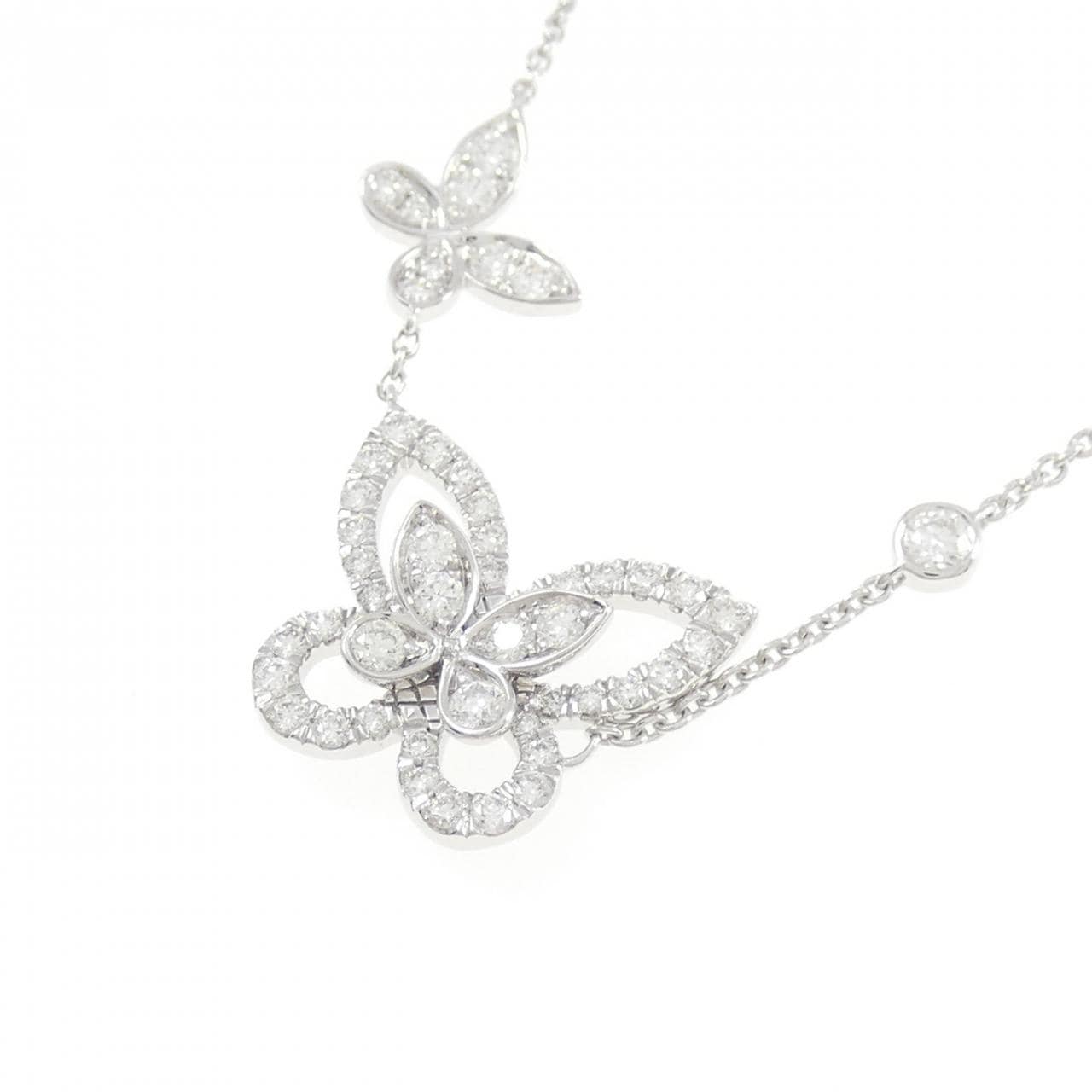 グラフ ダブル バタフライ シルエット ネックレス