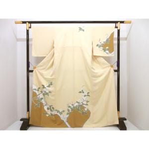 訪問着　千切屋　三眠蚕　友禅加工