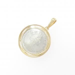 K18YG(枠) コイン ペンダント