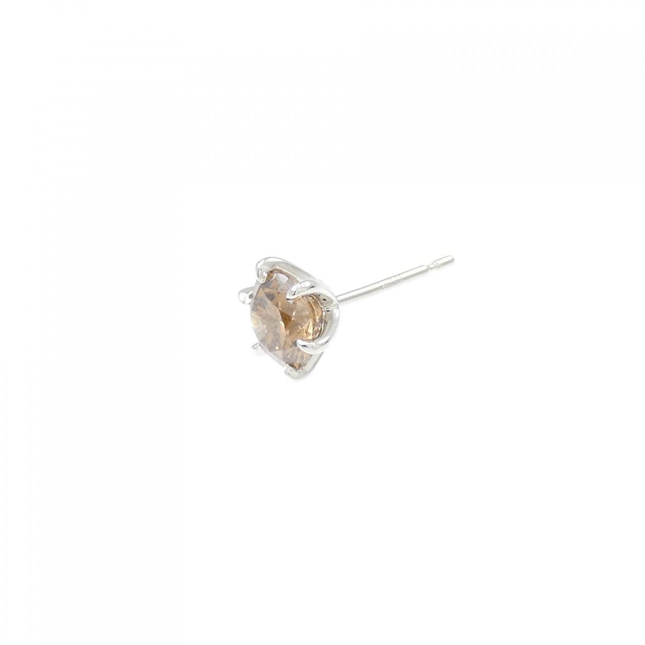[再加工款] PT单钻钻石耳环单耳0.905CT