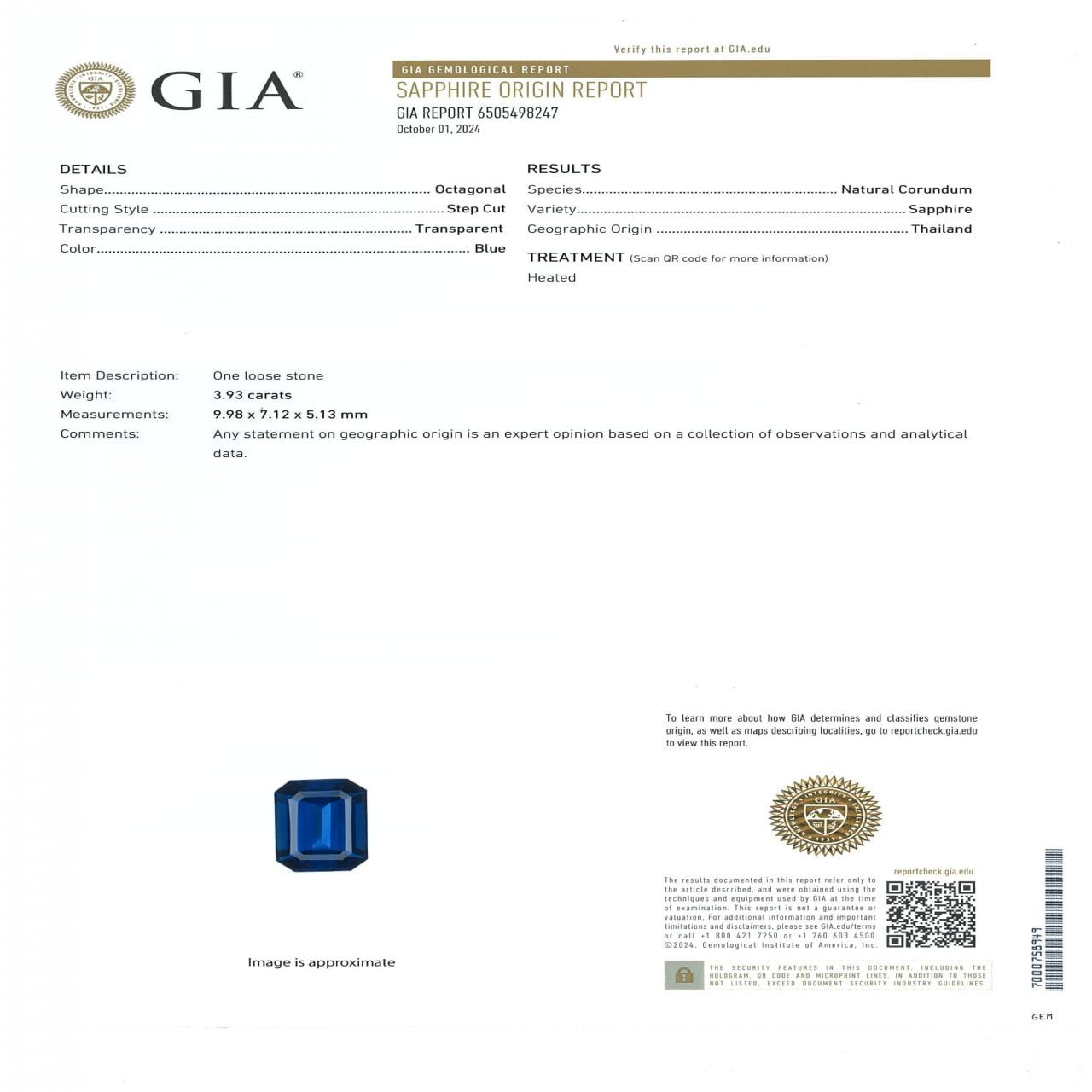 【リメイク】PT サファイヤ リング 3.93CT タイ産