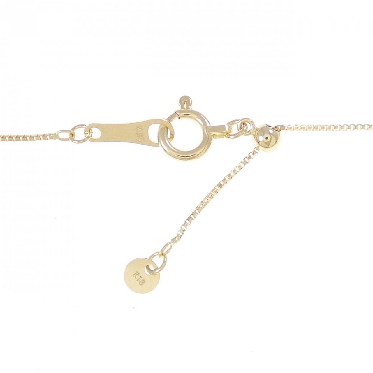 K18YG/PT950 エメラルド ネックレス