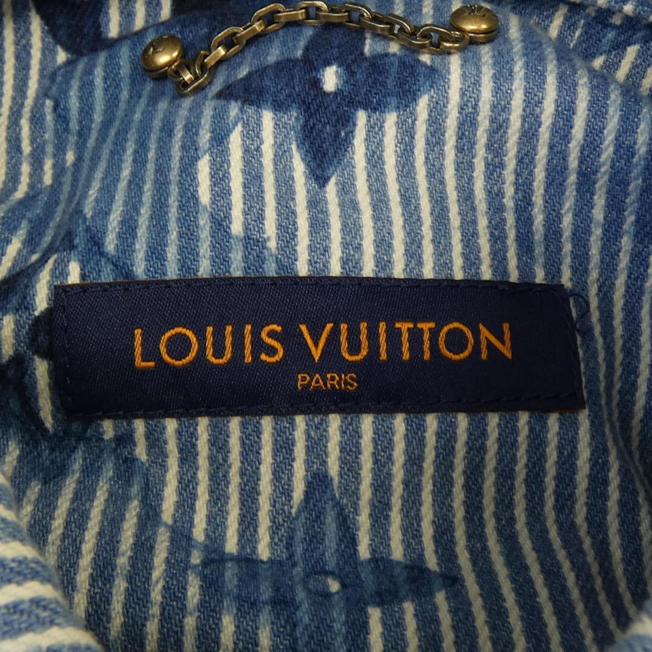 ルイヴィトン LOUIS VUITTON ストライプモノグラムワークウェア HLS05WBX7 デニムジャケット