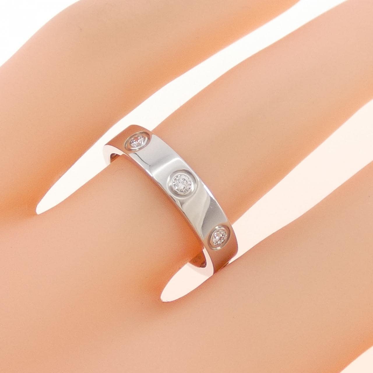 カルティエ ミニラブ フルダイヤ リング