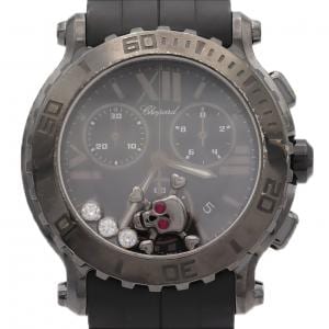 【ノーメンテナンス還元価格】ショパール ハッピースポーツクロノグラフ PVD･3P&スカルモチーフ 28/8499-3017 SS クォーツ