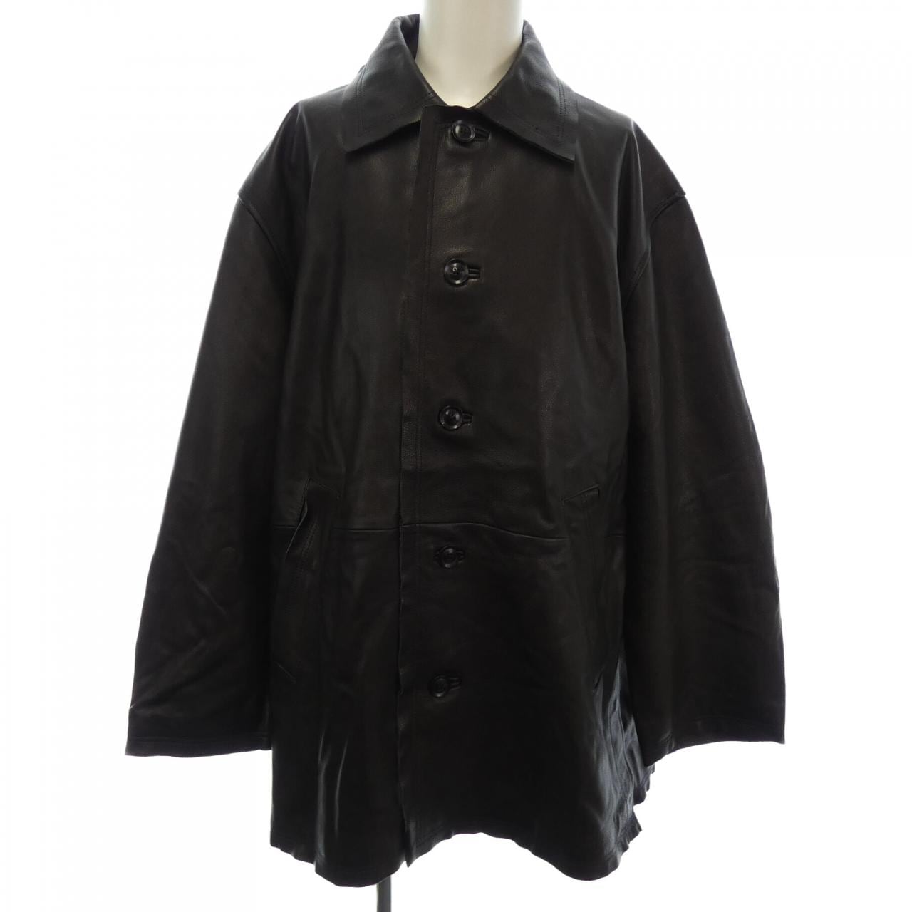 YOKE Leather Coat