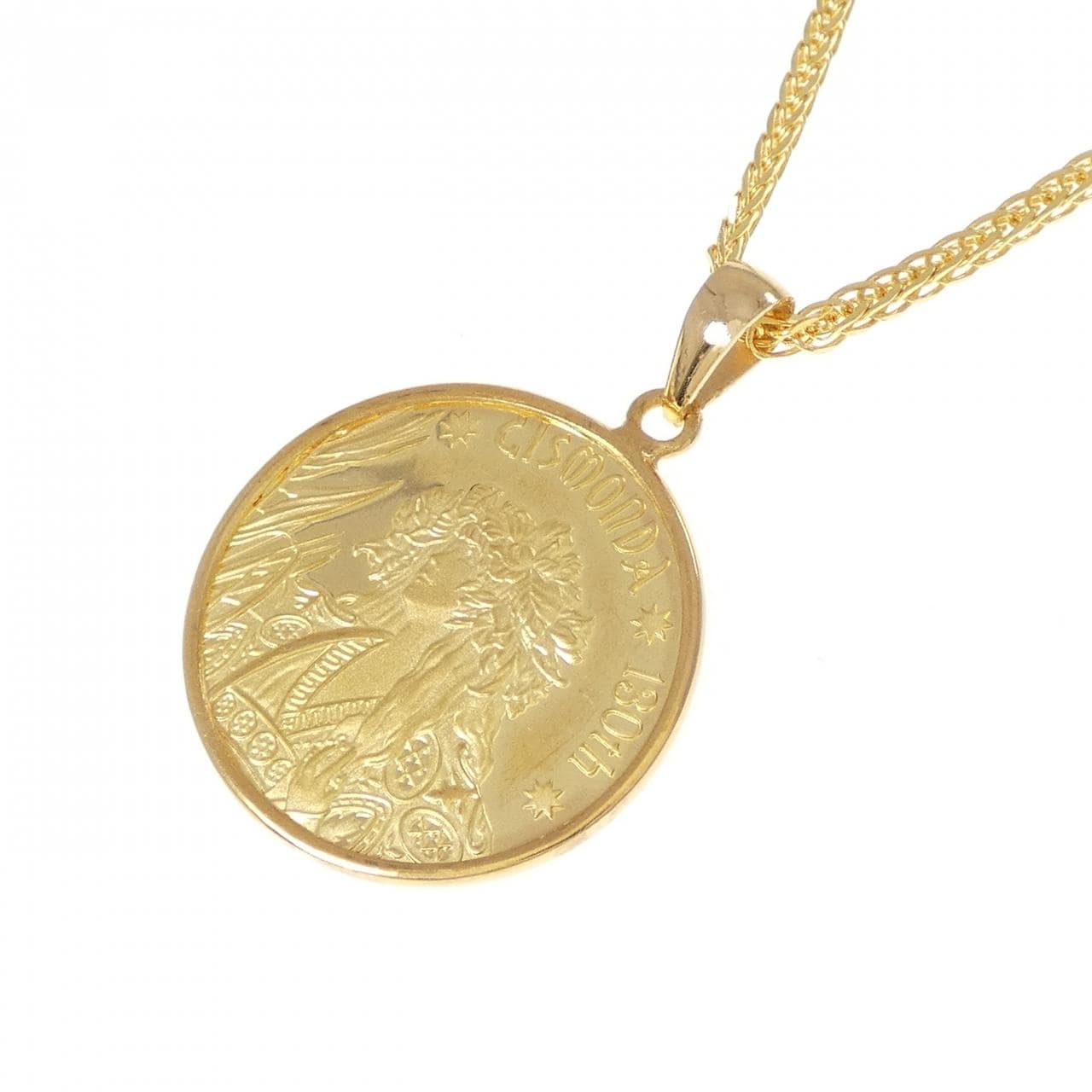 K24YG(枠) コイン ネックレス