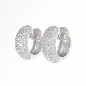 K18WG パヴェ ダイヤモンド ピアス 1.00CT